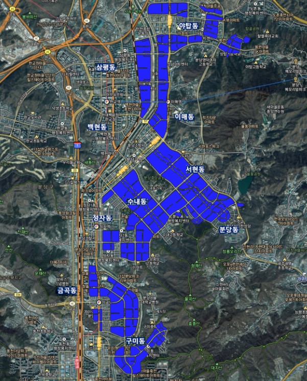 [건부기] 1기 신도기 토지거래허가구역 지정 – 분당, 일산, 평촌, 산본, 중동
