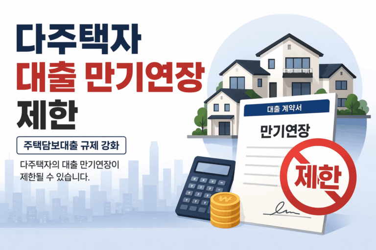 [건부기] 다주택자 대출 만기연장 규제