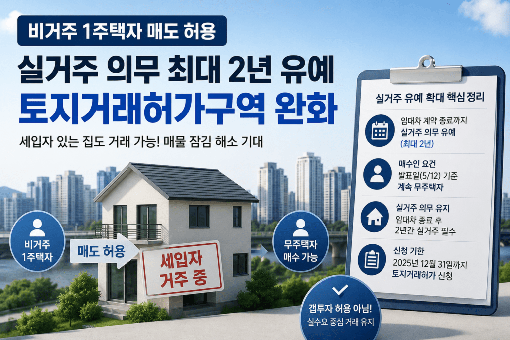 비거주 1주택자 매도 허용