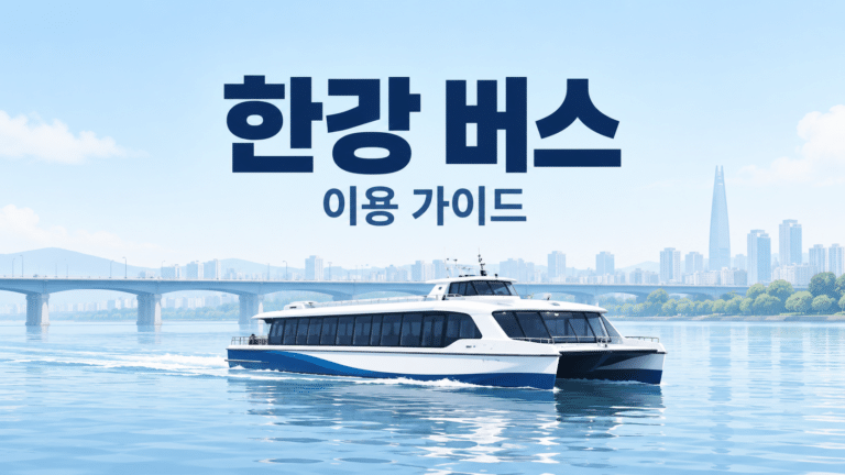 한강 위를 운항하는 한강 버스 이용 가이드
